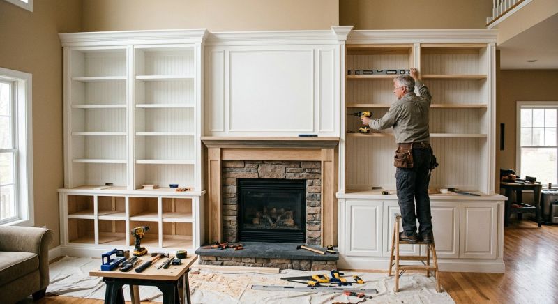 Fireplace Cabinet Installation in Frederick, MD