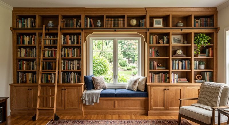 Custom Bookcase Installation in Charlotte, NC
