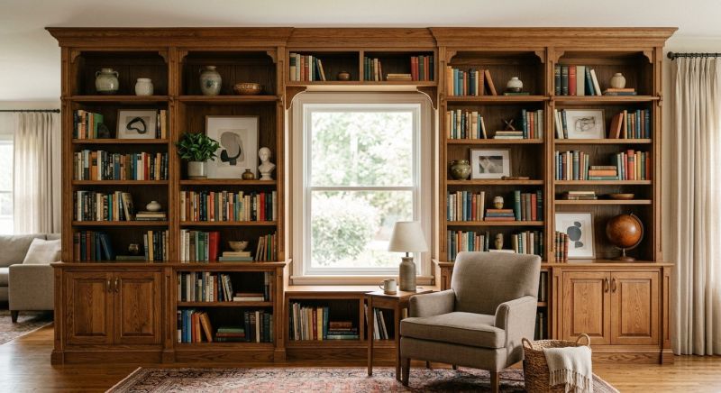 Custom Bookcase Installation in Charlotte, NC