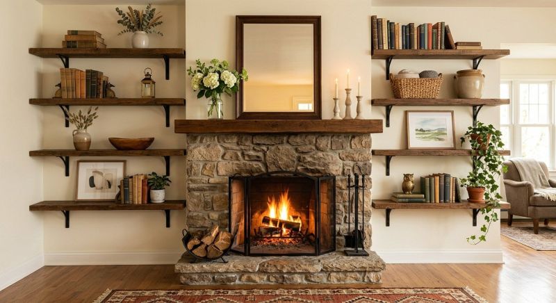 Fireplace Shelves Installation in Raleigh, NC